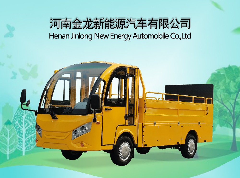 2座封閉帶液壓尾板電動(dòng)貨車